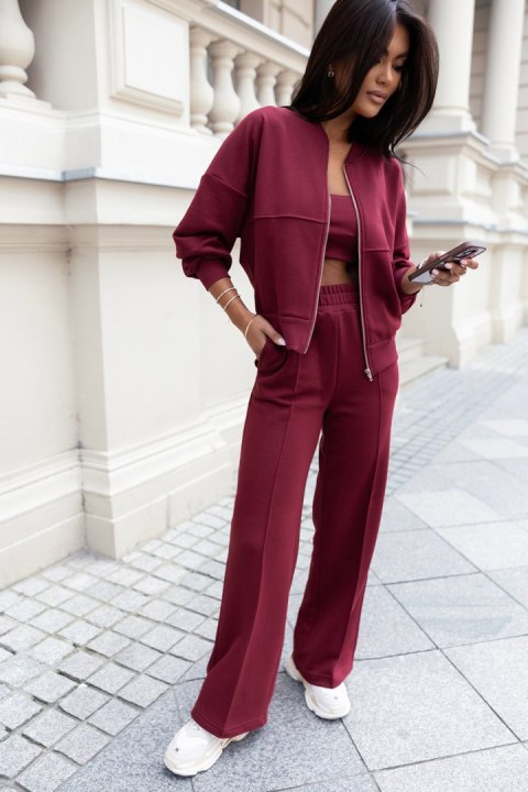 Bordowy komplet damski Misty