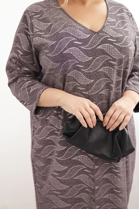 Sukienka damska z żorżety Plus Size z dekoltem V fango