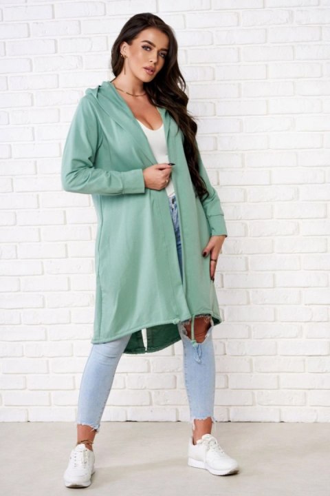 Narzutka z nadrukiem ciemno miętowa