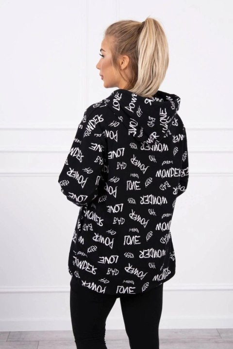 Bluza z napisami czarna