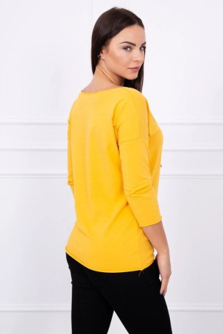 Bluzka Casual musztardowa