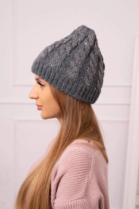 Czapka damska Kalina K362 ciemno szara