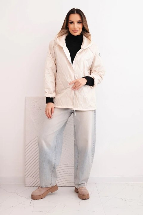 Beżowa kurtka wiosenna damska