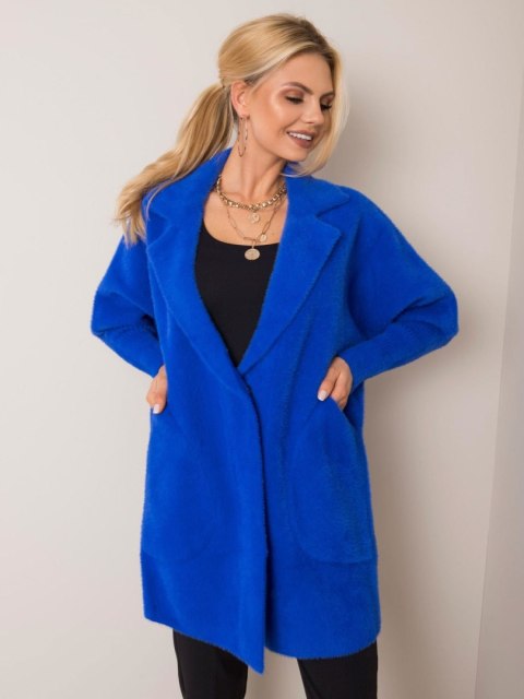 Niebieski Płaszcz Alpaka Nora