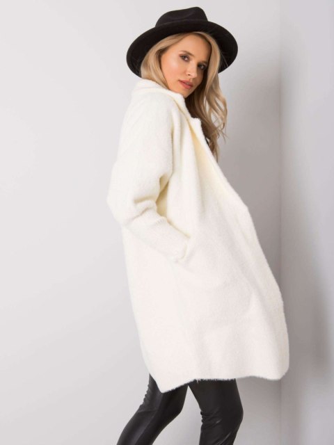 Ecru Płaszcz Alpaka Nora