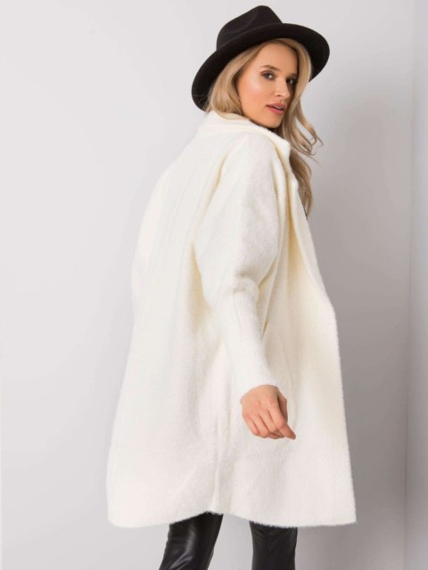Ecru Płaszcz Alpaka Nora