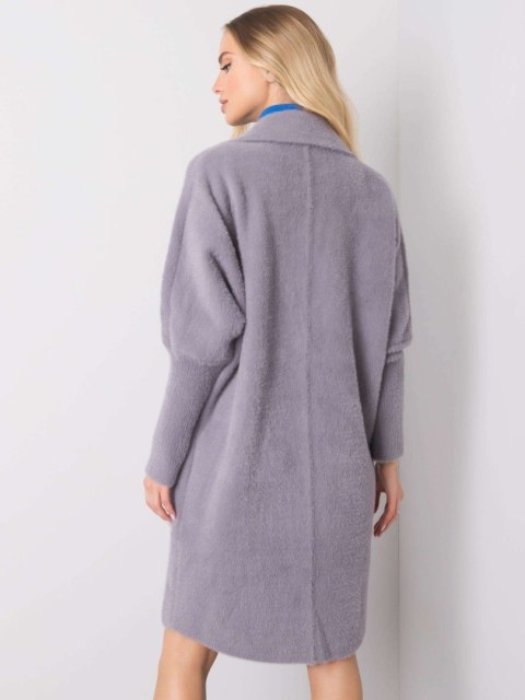 Szary Płaszcz Alpaka Eveline