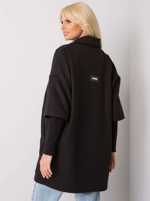 Czarny Luźny Płaszcz Aliz