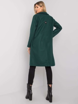 Ciemnozielony Płaszcz Hettie RUE PARIS CHA-PL-0402.33P