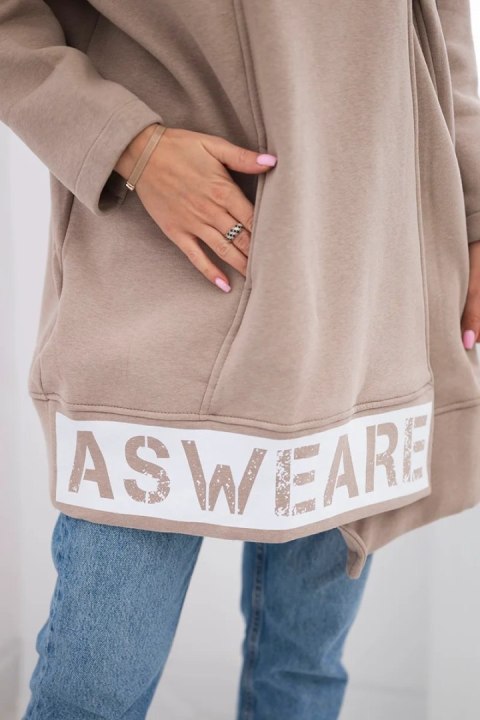 Bluza ocieplana z suwakiem beżowa