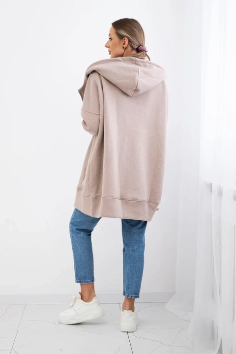 Bluza ocieplana z suwakiem beżowa