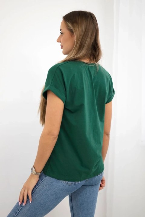 Bluzka Shopping is my cardio ciemno zielona