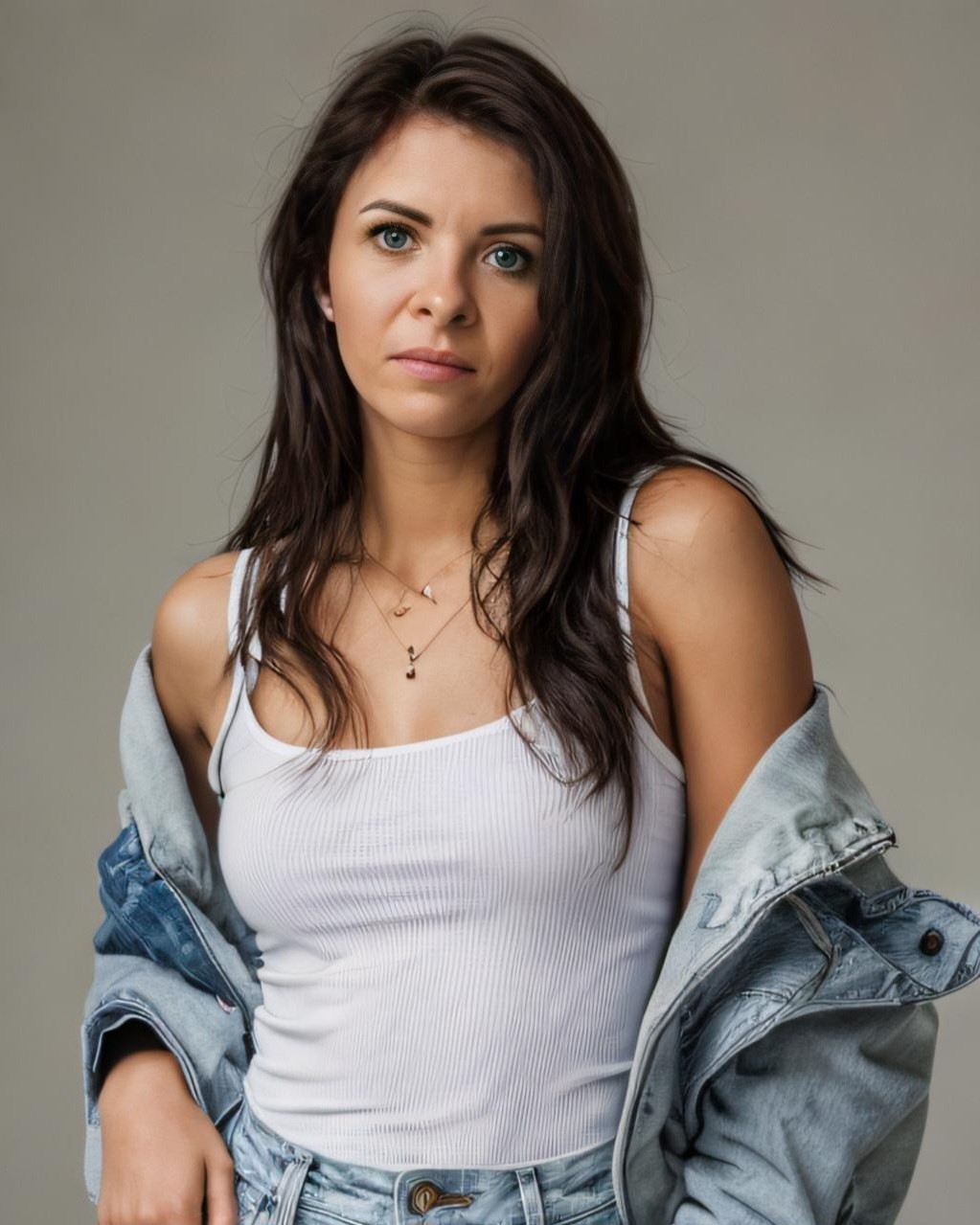 Kurtka jeansowa niebieska top bialy bawelniany